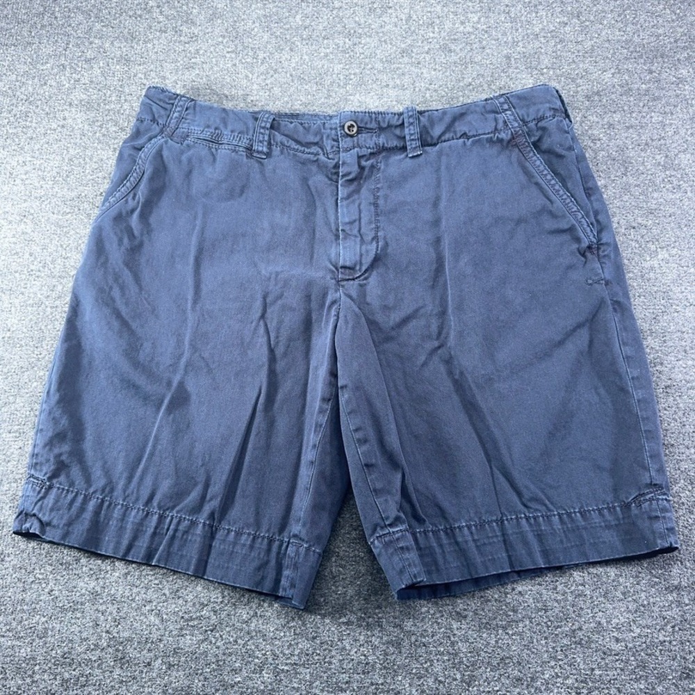 Polo Ralph Lauren Mens Navy Blue Chino Shorts Size 38 Drawstring Flat Front